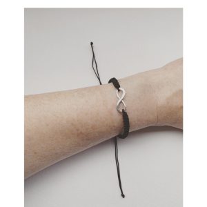 Bransoletka znak nieskończoności czarna