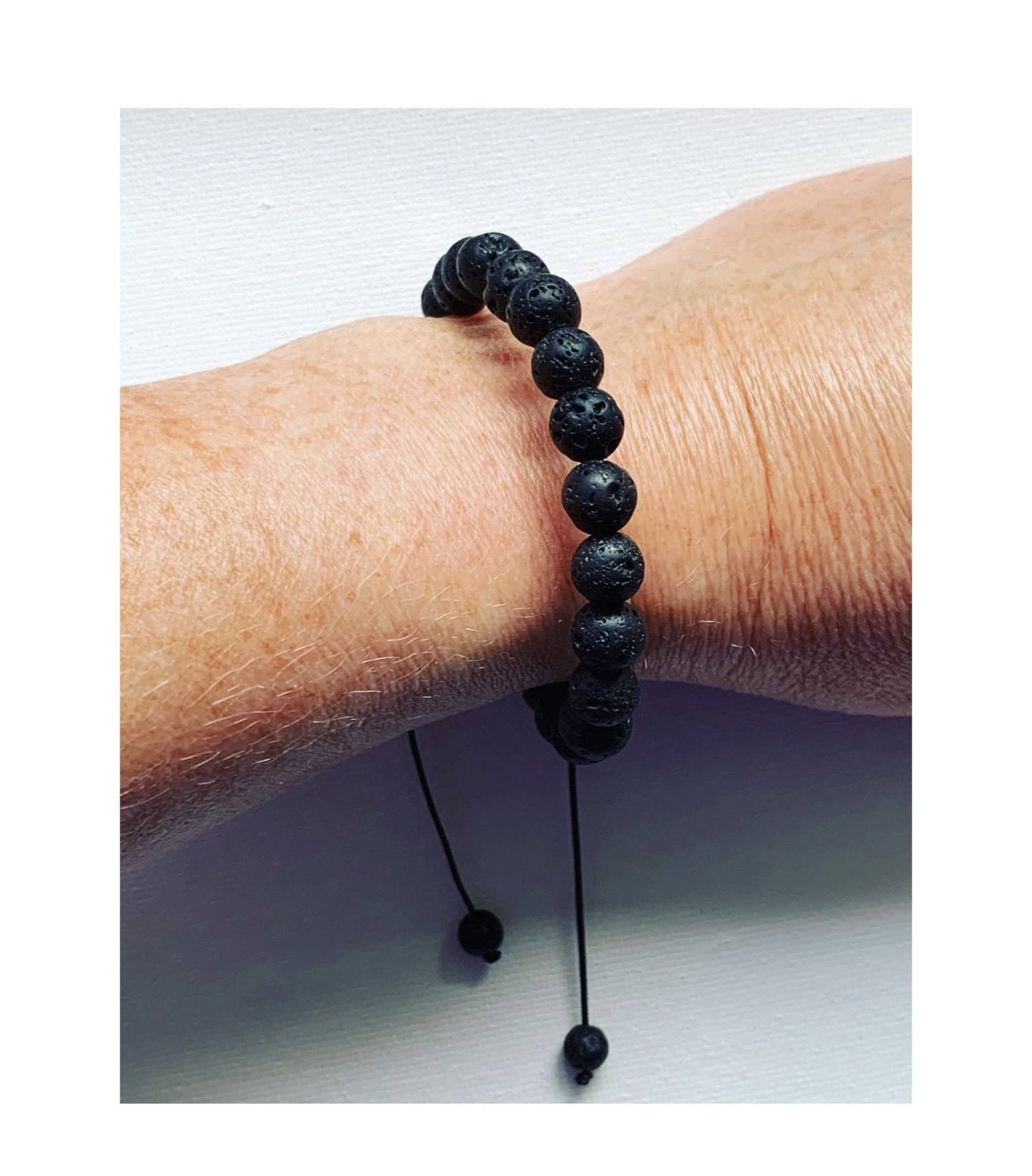 Bransoletka •Unisex • Lawa wulkaniczna • Ochrona i odbijanie negatywnych energii - obrazek 2